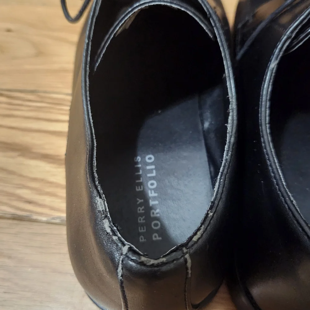 Perry Ellis Portfolio Lace-up Black Dress Shoes Men's Sz 12